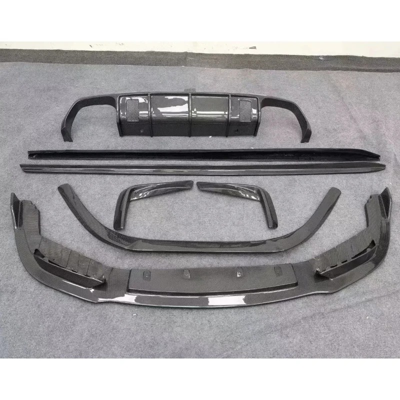 Suitable for  M8 Modified V Model Carbon Fiber Small Surround, Front Lip, Front Fog Cover, Side Skirt, Rear Lip, Tail Wing